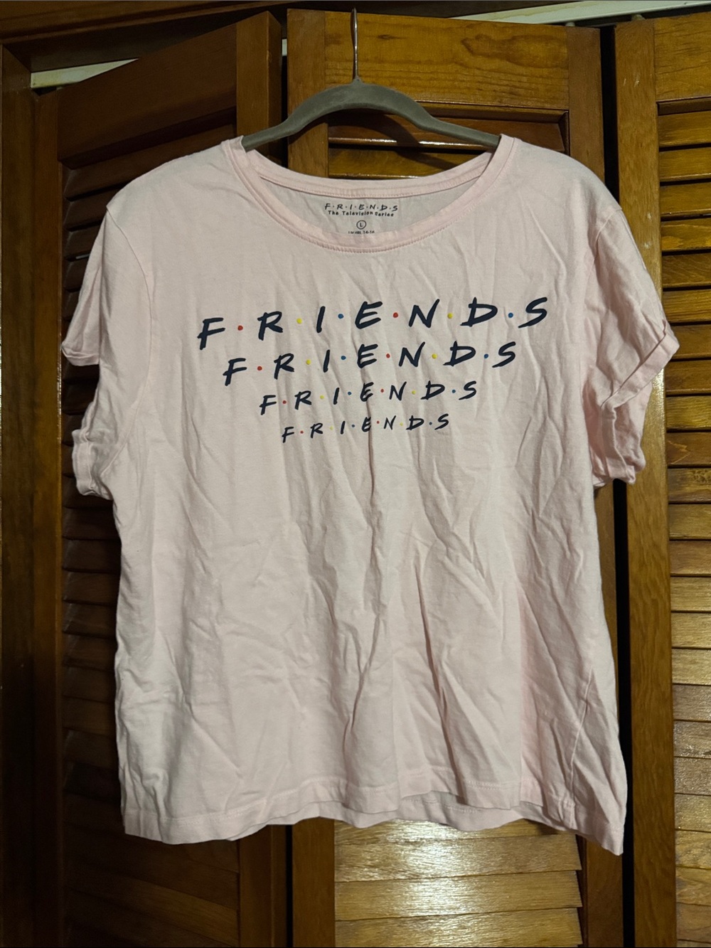 Primark Light Pink 'FRIENDS' Graphic Short Sleeve Tee
